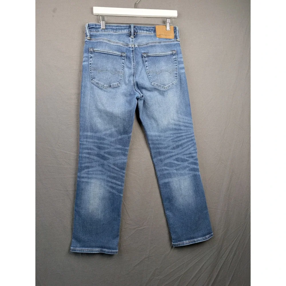 American Eagle Airflex+ Slim Straight Jeans Medium Wash 30x30 Mens Denim‎